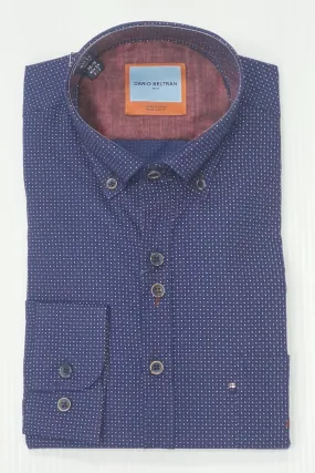 Dario Beltran Benuza Regular Fit Long Sleeve Shirt 490 - Navy