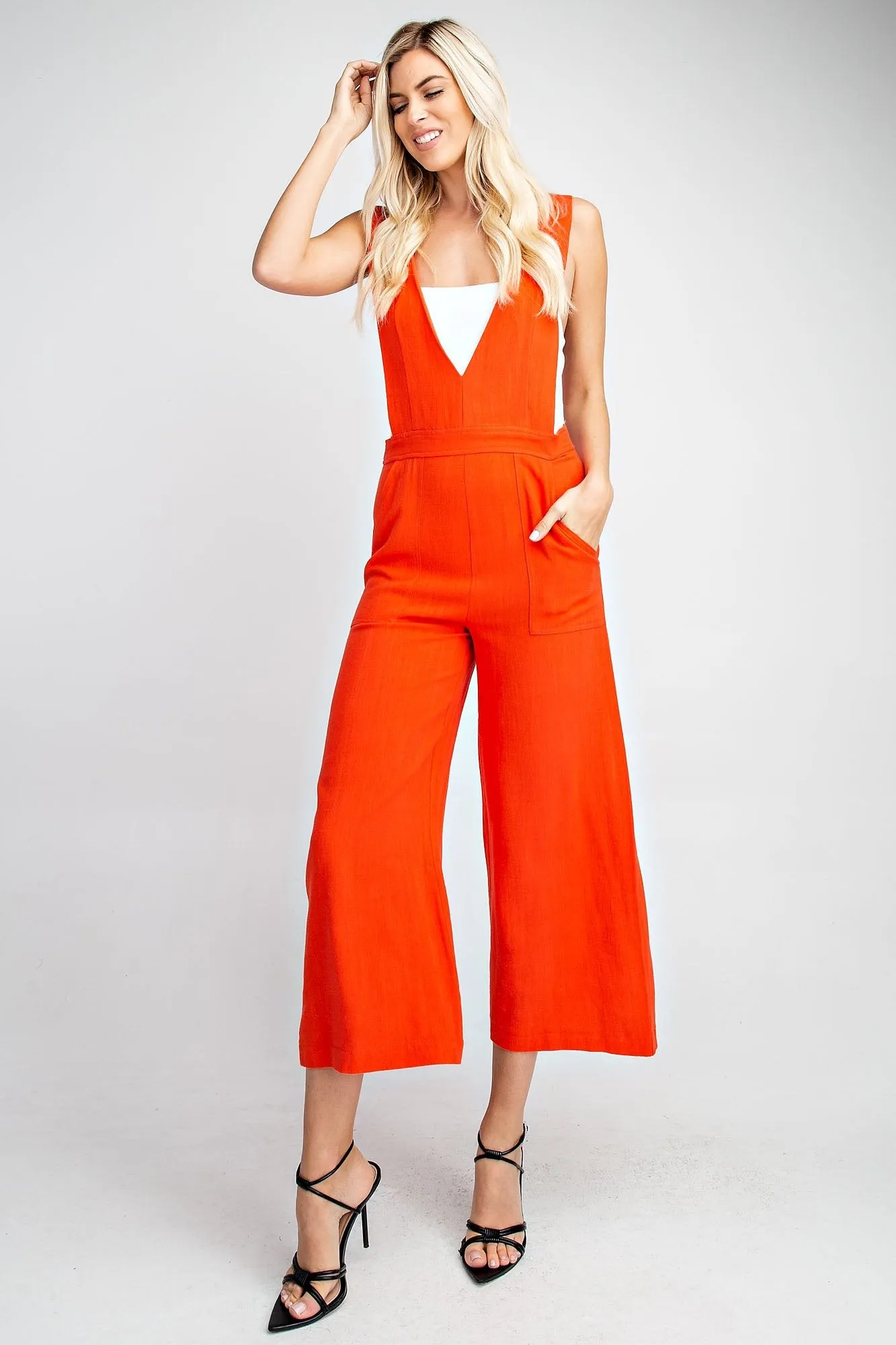 DEEP V JUMPSUIT