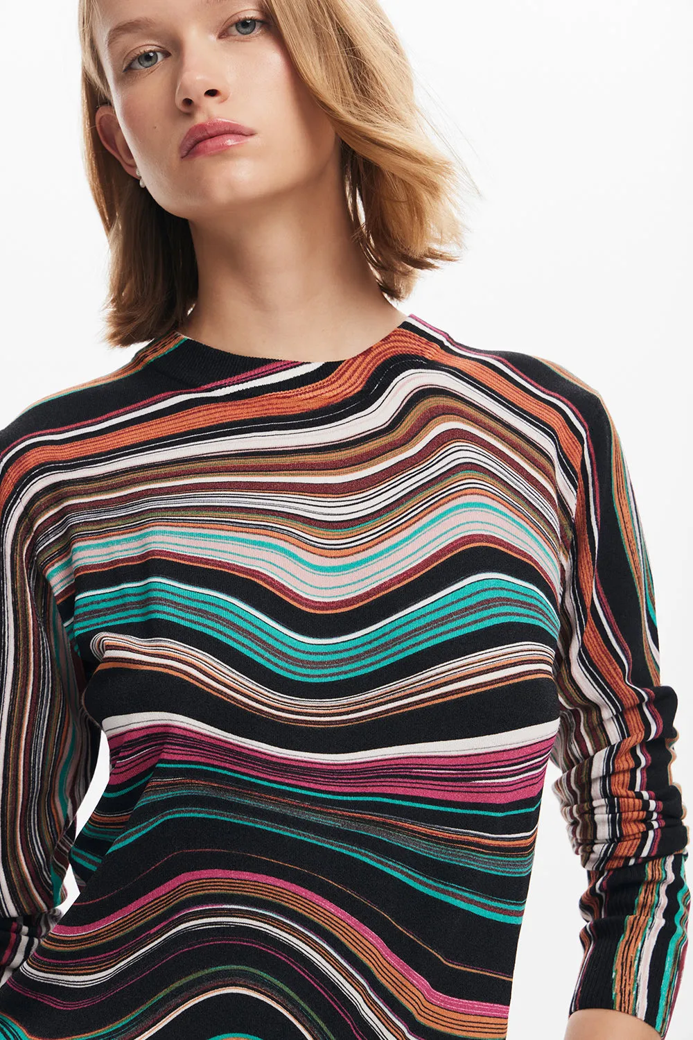 Desigual Wavy Striped Sweater