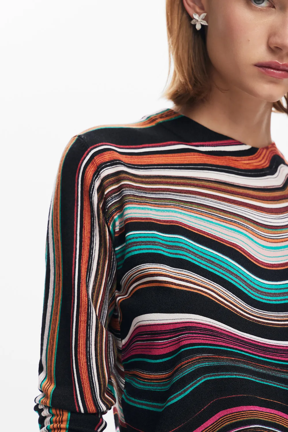 Desigual Wavy Striped Sweater