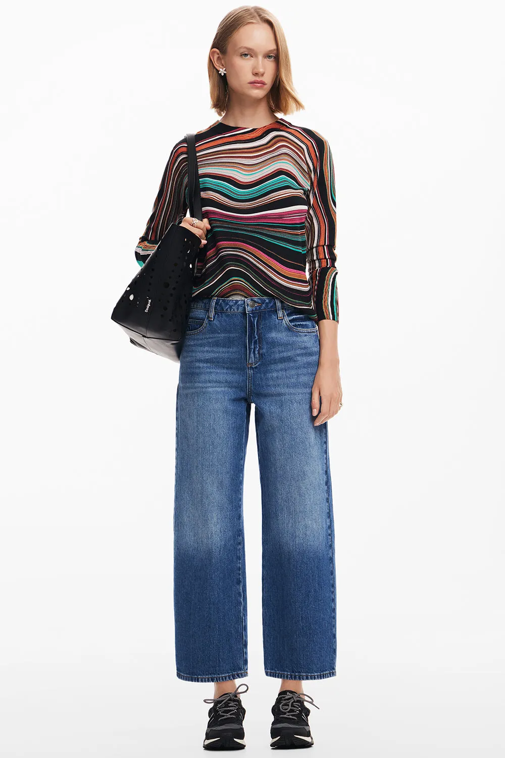 Desigual Wavy Striped Sweater