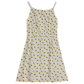 dress sunflower printed jumper - white
