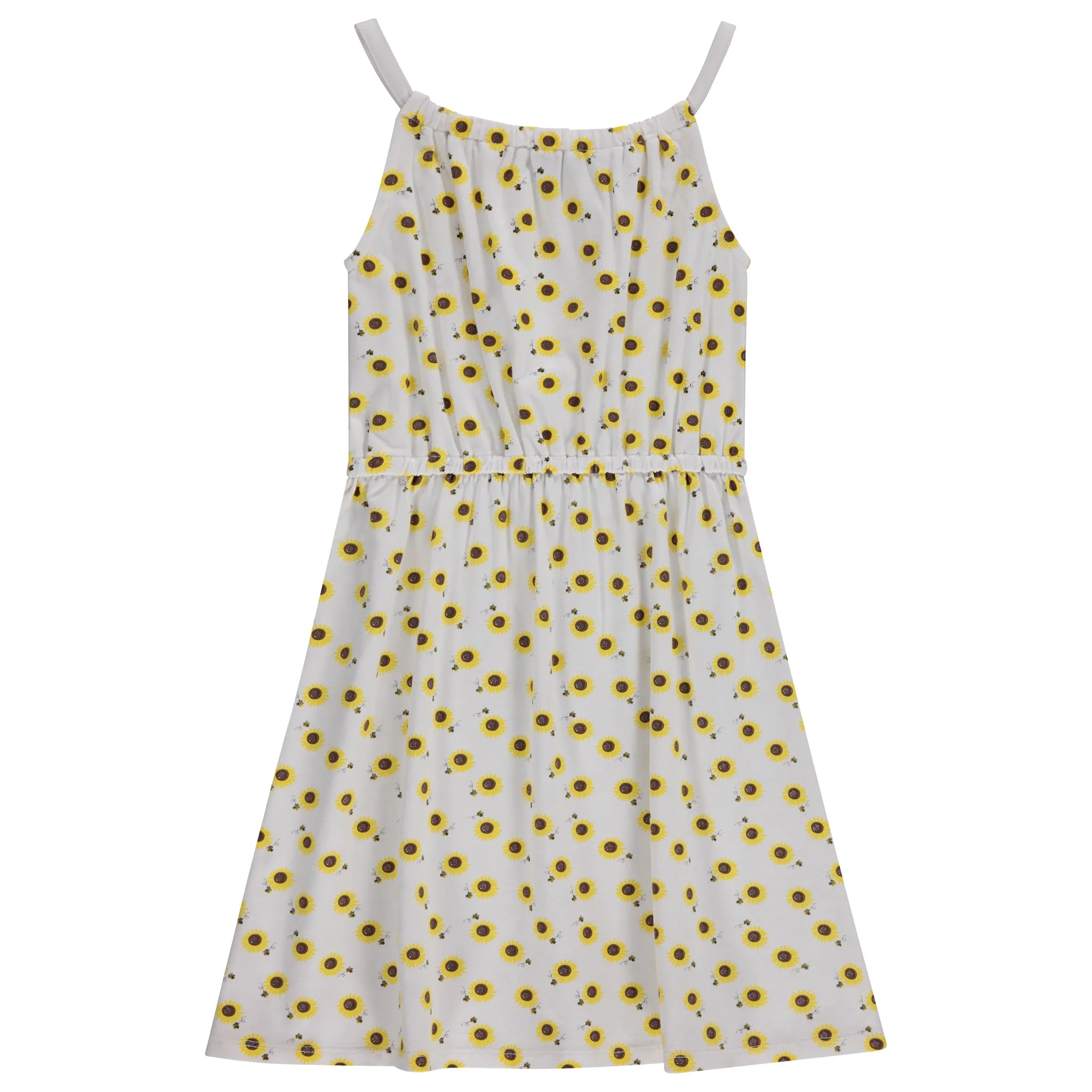 dress sunflower printed jumper - white