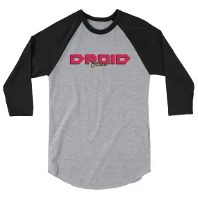 Droid Black 3/4 sleeve raglan baseball shirt