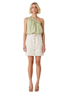 Esmaeé Kokomo Denim Skirt - Ivory
