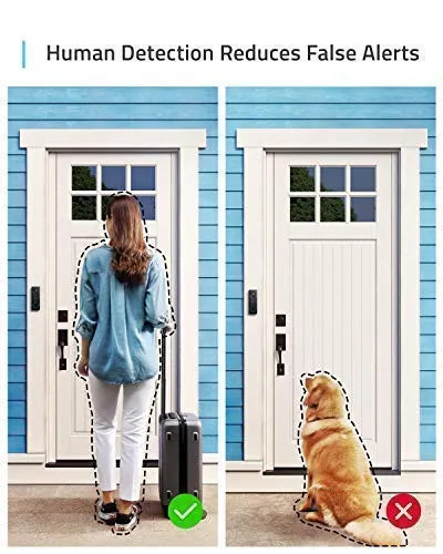 eufy Security, Wi-Fi Video Doorbell, 2K Resolution Video doorbell Camera, No Monthly Fees, Secure Local Storage, Human Detection, 2-Way Audio, Free Wireless Chime-Requires Existing Doorbell Wires