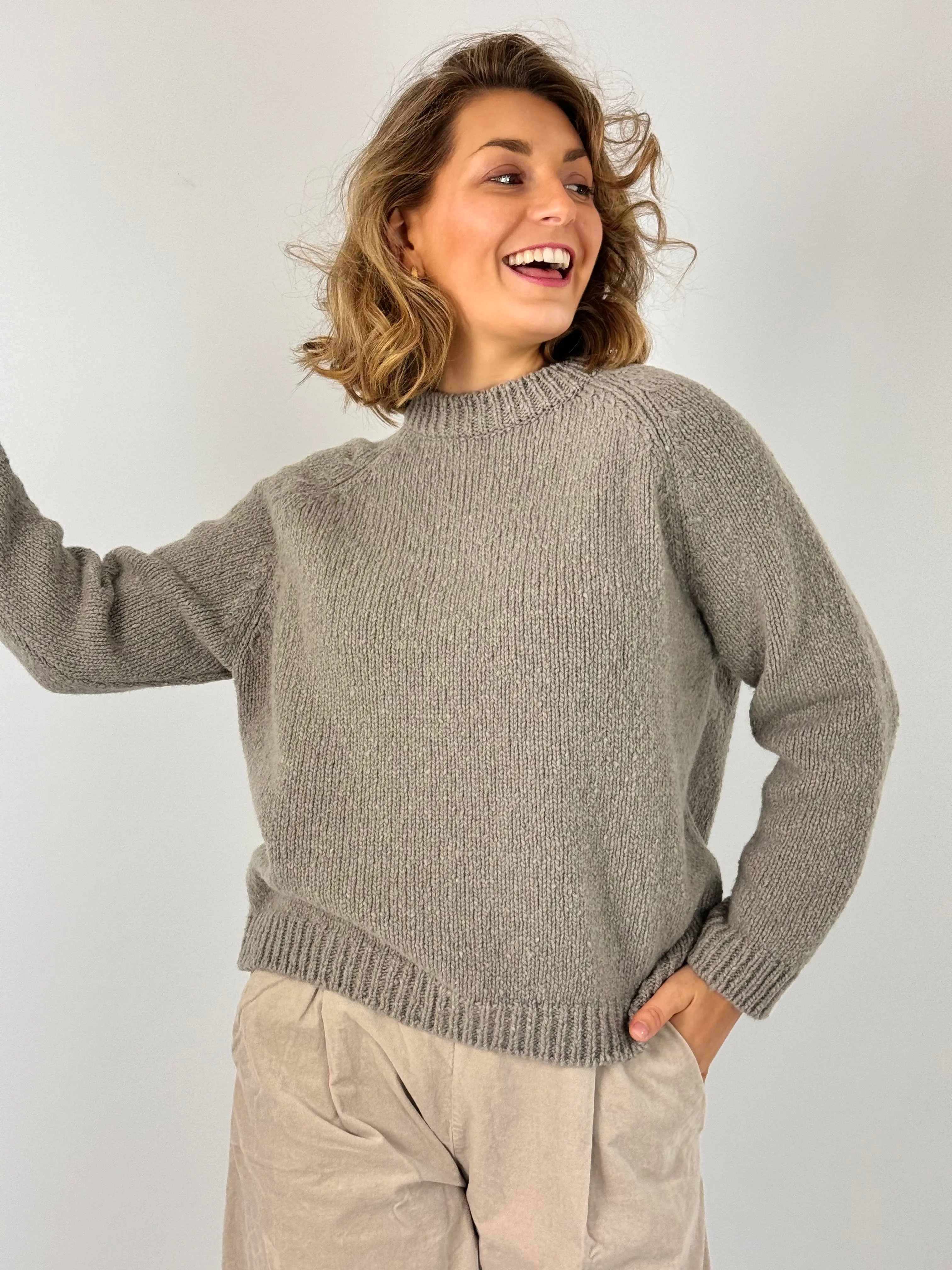 Evam Eva Raglan Jumper Mocha