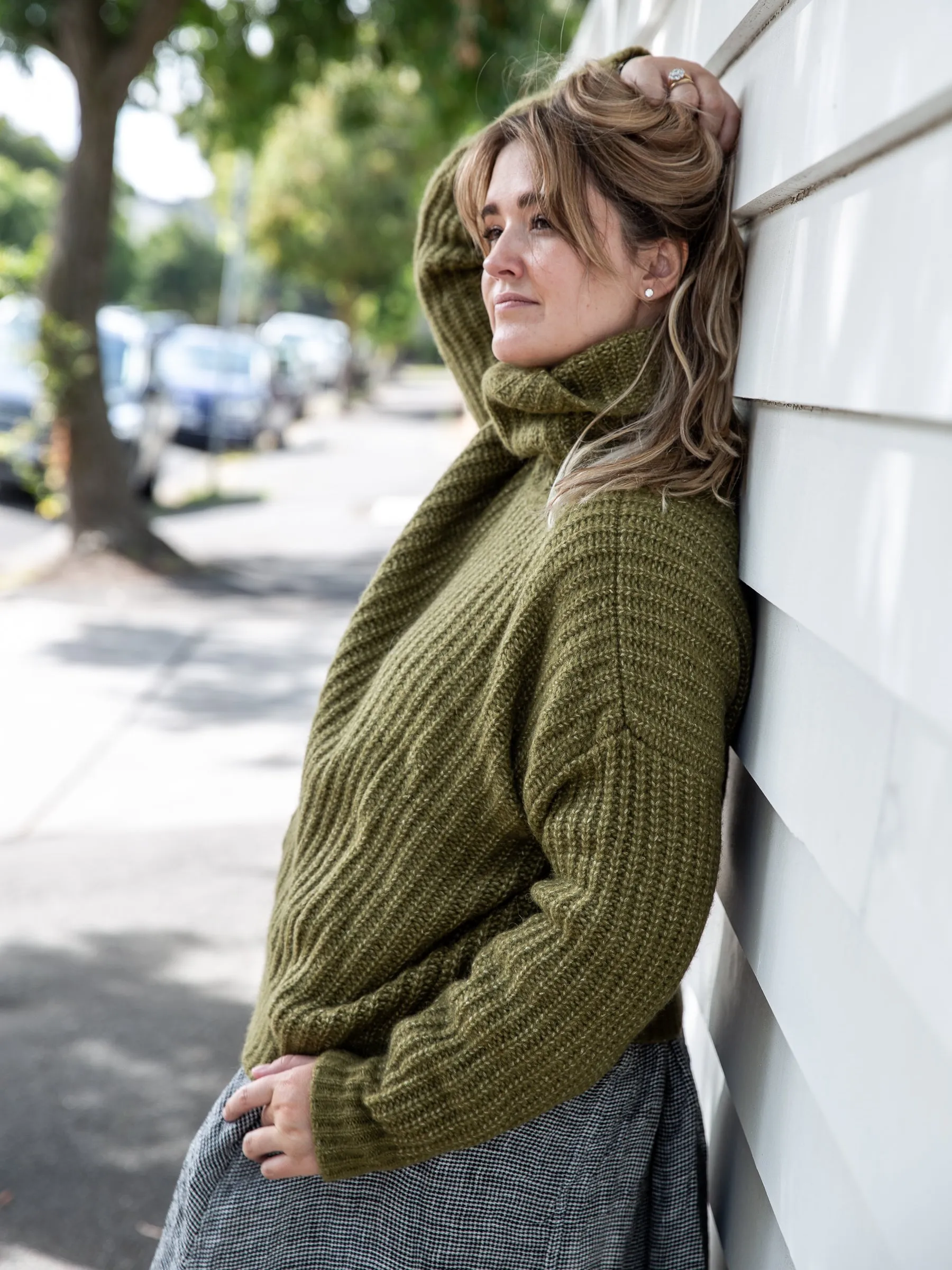 Fisherman ~ Boxy Ribbed Polo Jumper