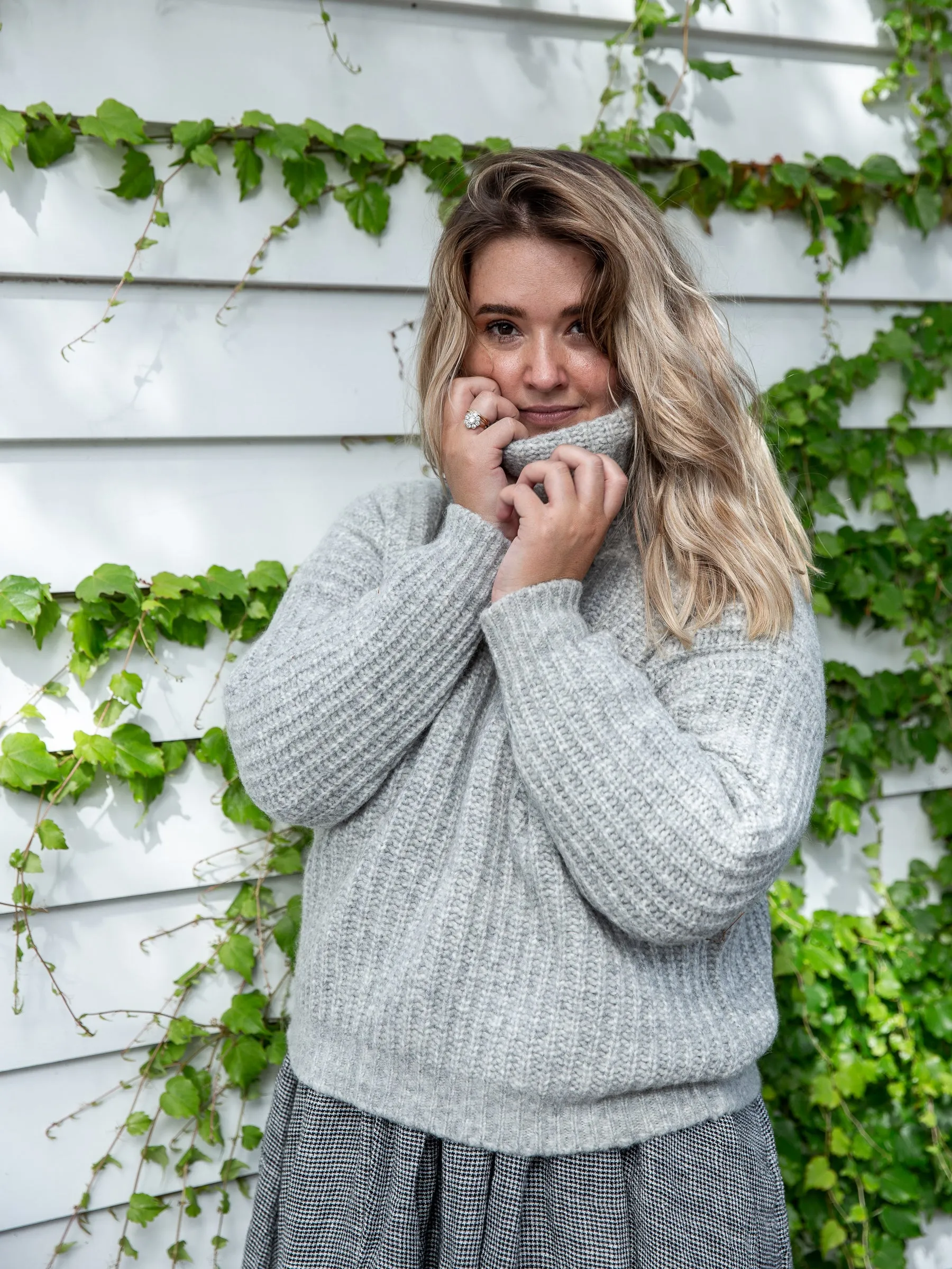 Fisherman ~ Boxy Ribbed Polo Jumper