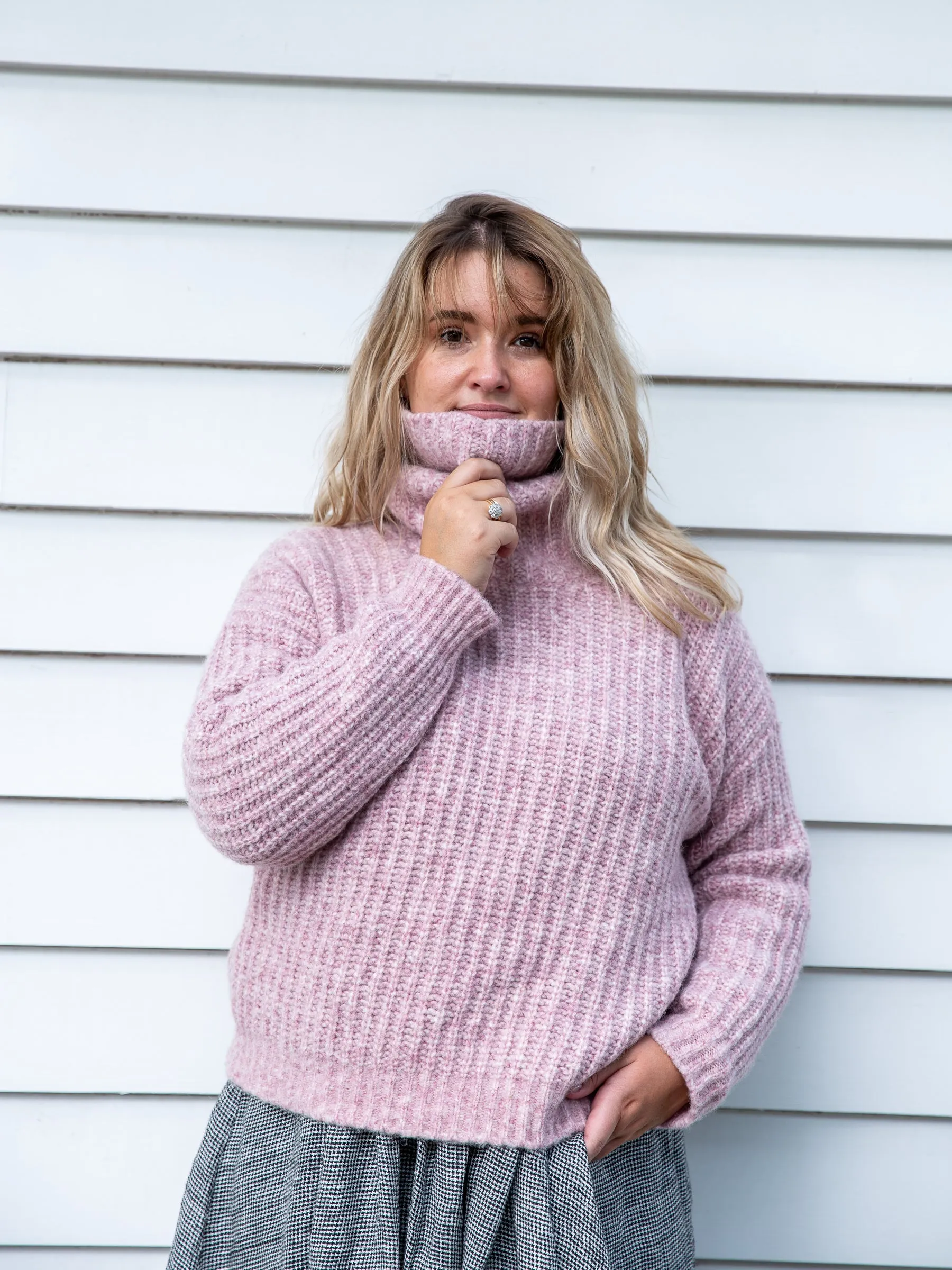 Fisherman ~ Boxy Ribbed Polo Jumper