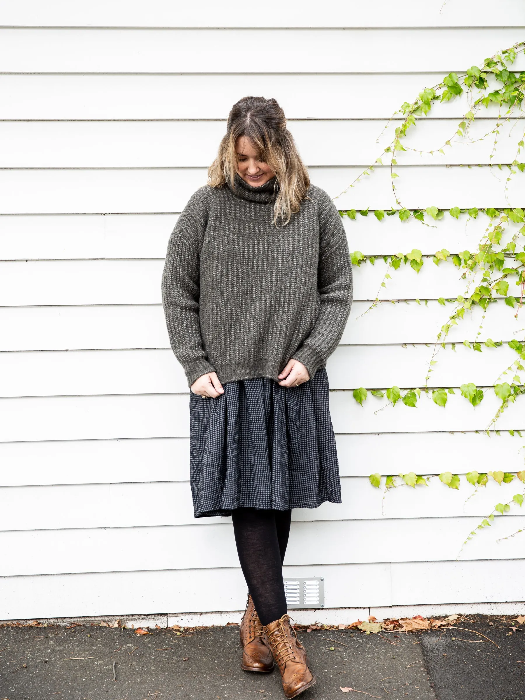 Fisherman ~ Boxy Ribbed Polo Jumper