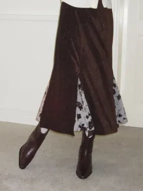 Flower Mermaid Retro Mesh Unique Long-Skirt