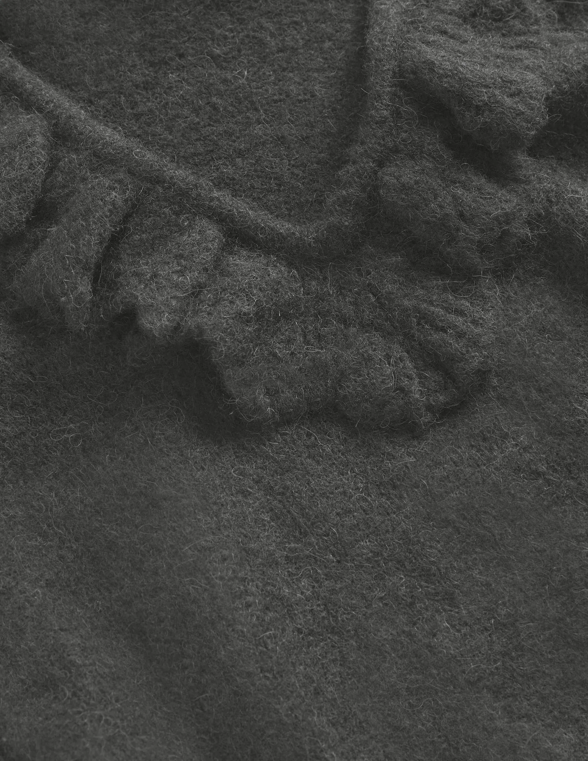 Fluffy Frill Jumper-Black