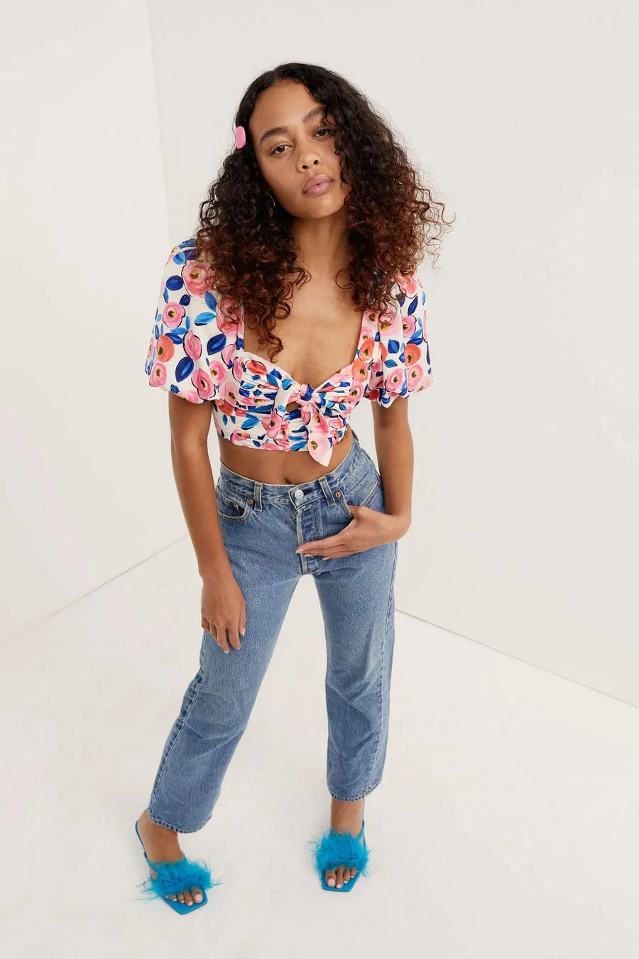 For Love & Lemons Gianna Crop Top