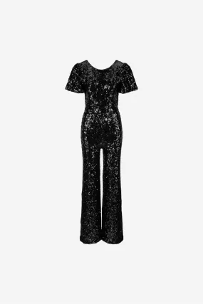 Frida sequin jumpsuit Black