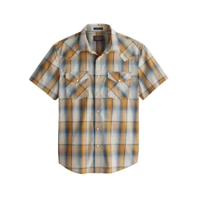 Frontier Shirt Blue/Bronze Plaid
