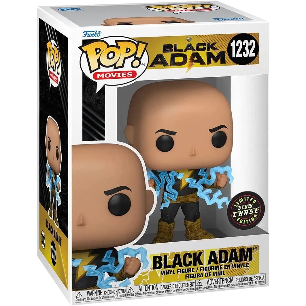 Funko Pop! Movies: Black Adam No Cape Lighting Chest GITD Chase Vinyl Figure