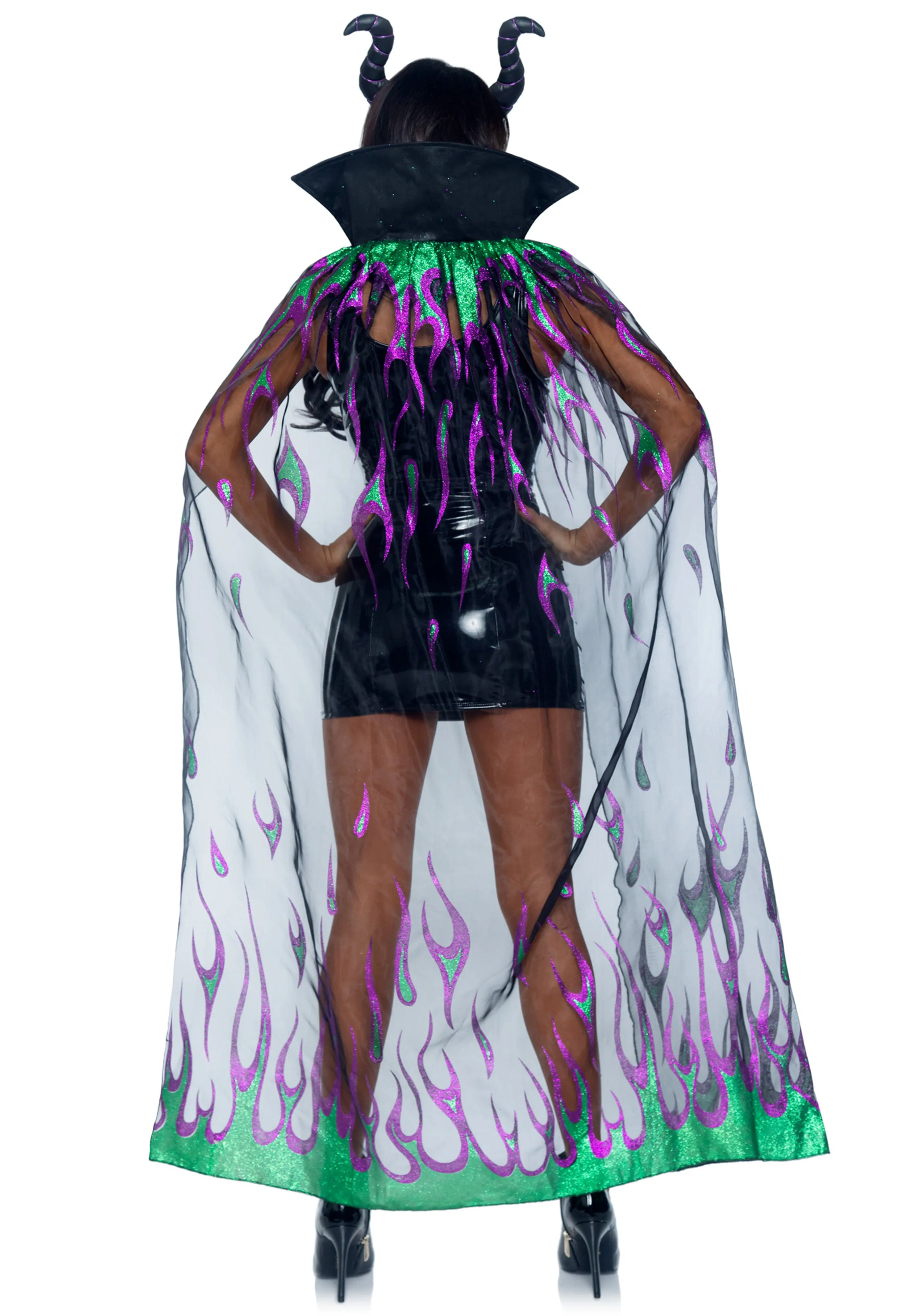 Glitter flame cape & headband
