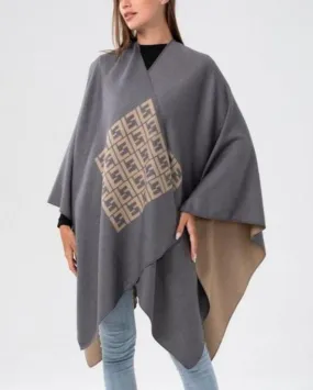 Gray Reversible Cape