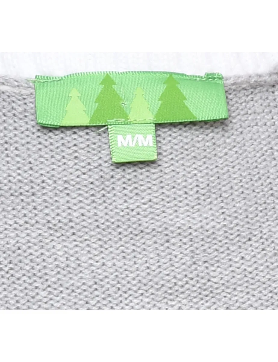 Grey Christmas Jumper - M