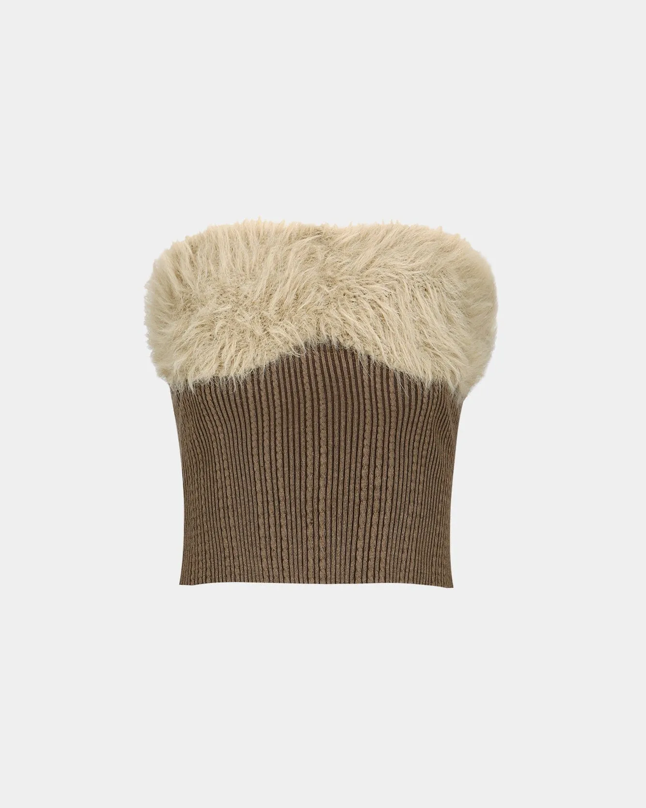 HAIRY KNIT TOP atb1211w(BROWN)