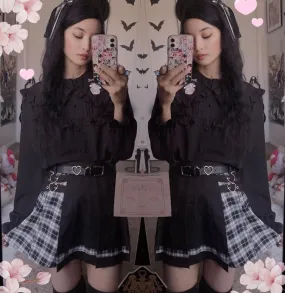 harajuku plaid skirt  KF30374