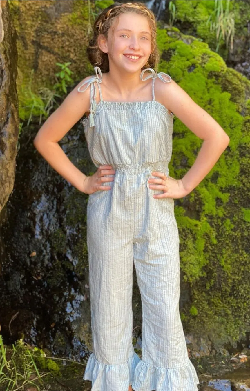 Hayden Los Angeles - Dobby Smock Waist Jumper in mint
