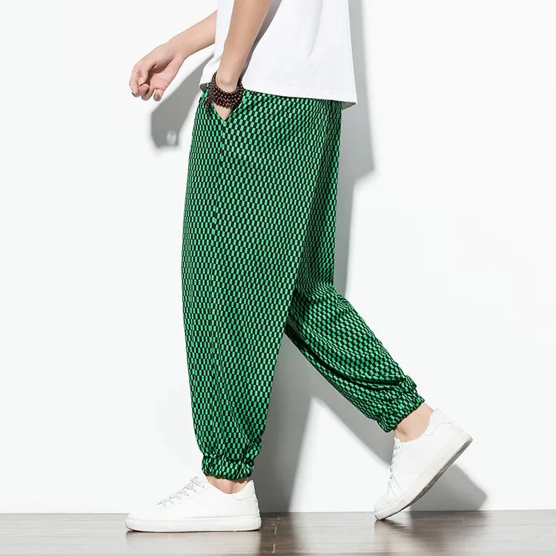 ICE SILK CHECKERED JOGGERS