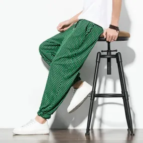 ICE SILK CHECKERED JOGGERS