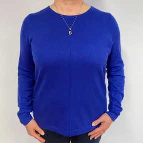 Indigo Blue Cashmere Crew Neck Jumper Large