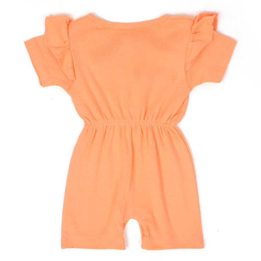 Infant Girls Knitted Romper Flower Bunch - PEACH NECT