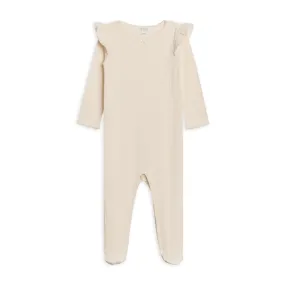 Ivory Addy Flutter Pointelle Footed Sleeper - Kendi by Colored Organics