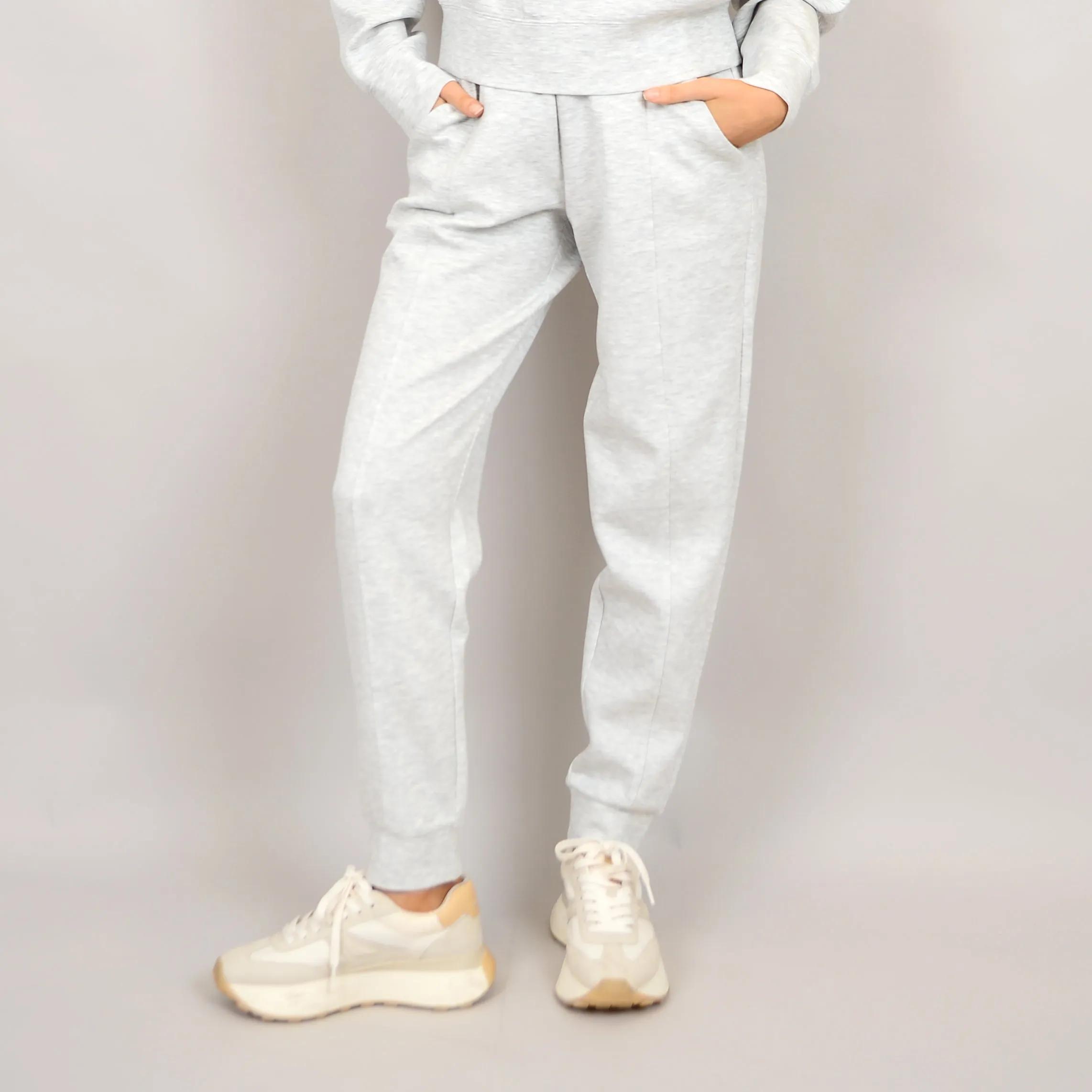 JOSELLE KNIT JOGGER - LIGHT GREY
