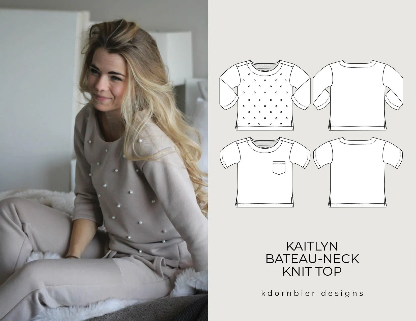 Kaitlyn Bateau-Neck Knit Top