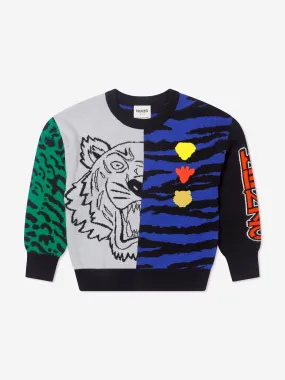 KENZO Boys Jacquard Knitted Tiger Jumper