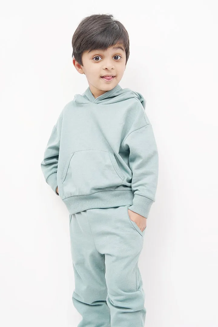 KIDS HOOD SET BASIC GREEN