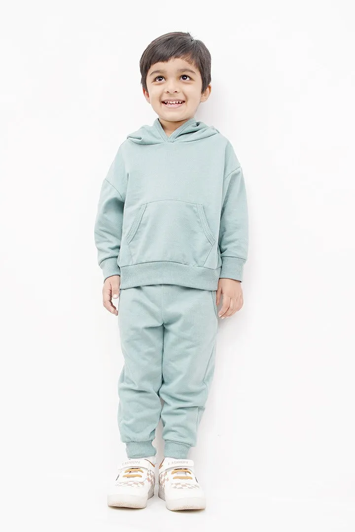 KIDS HOOD SET BASIC GREEN