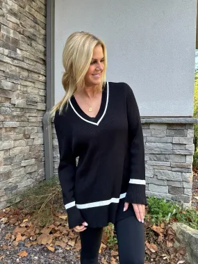 Knitted Track Sweater Top