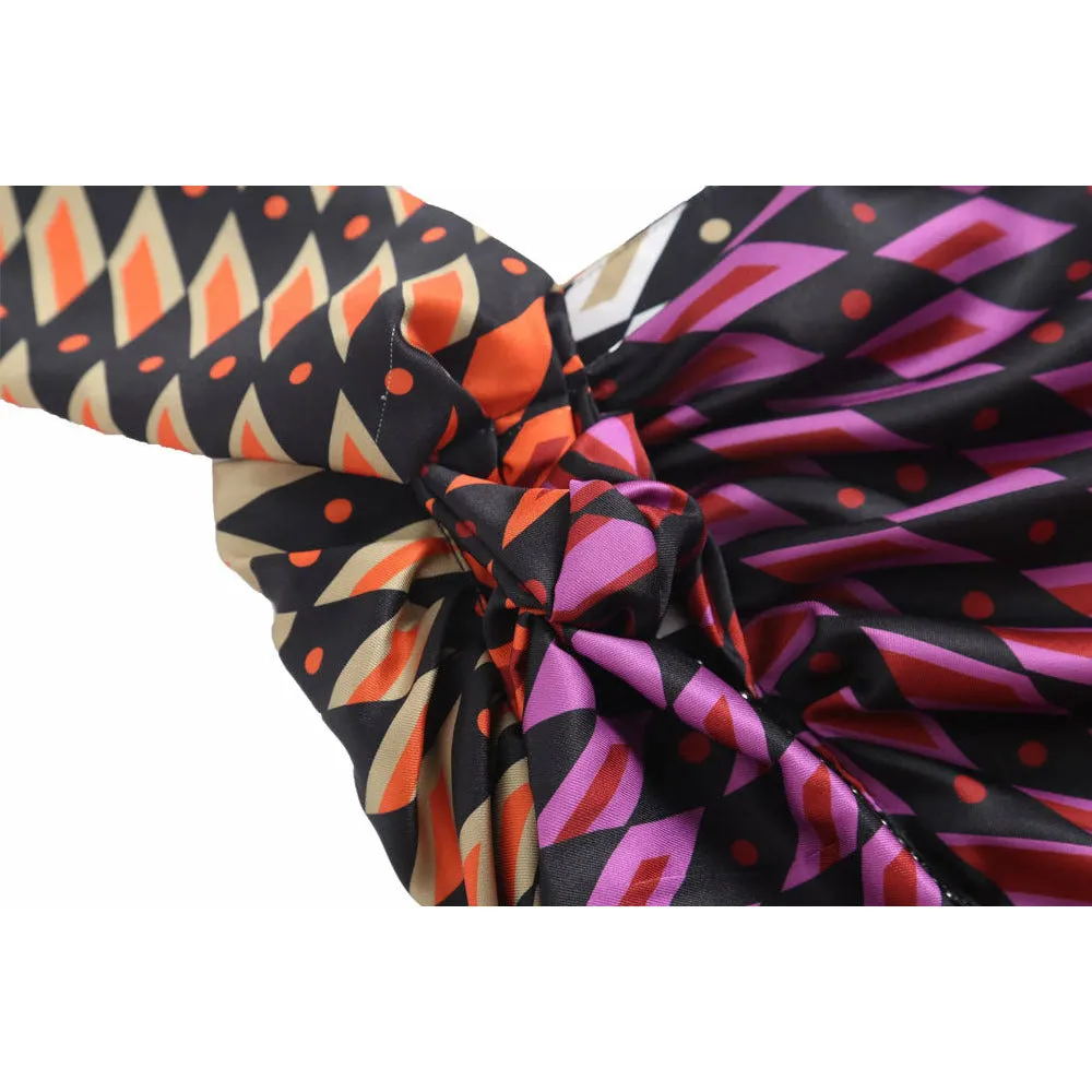 Knotted Applique Midi Dress