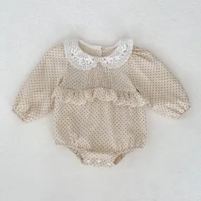 Lace Peplum Romper