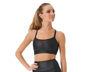 Ladies Solay Camisole Leather Look Crop Top