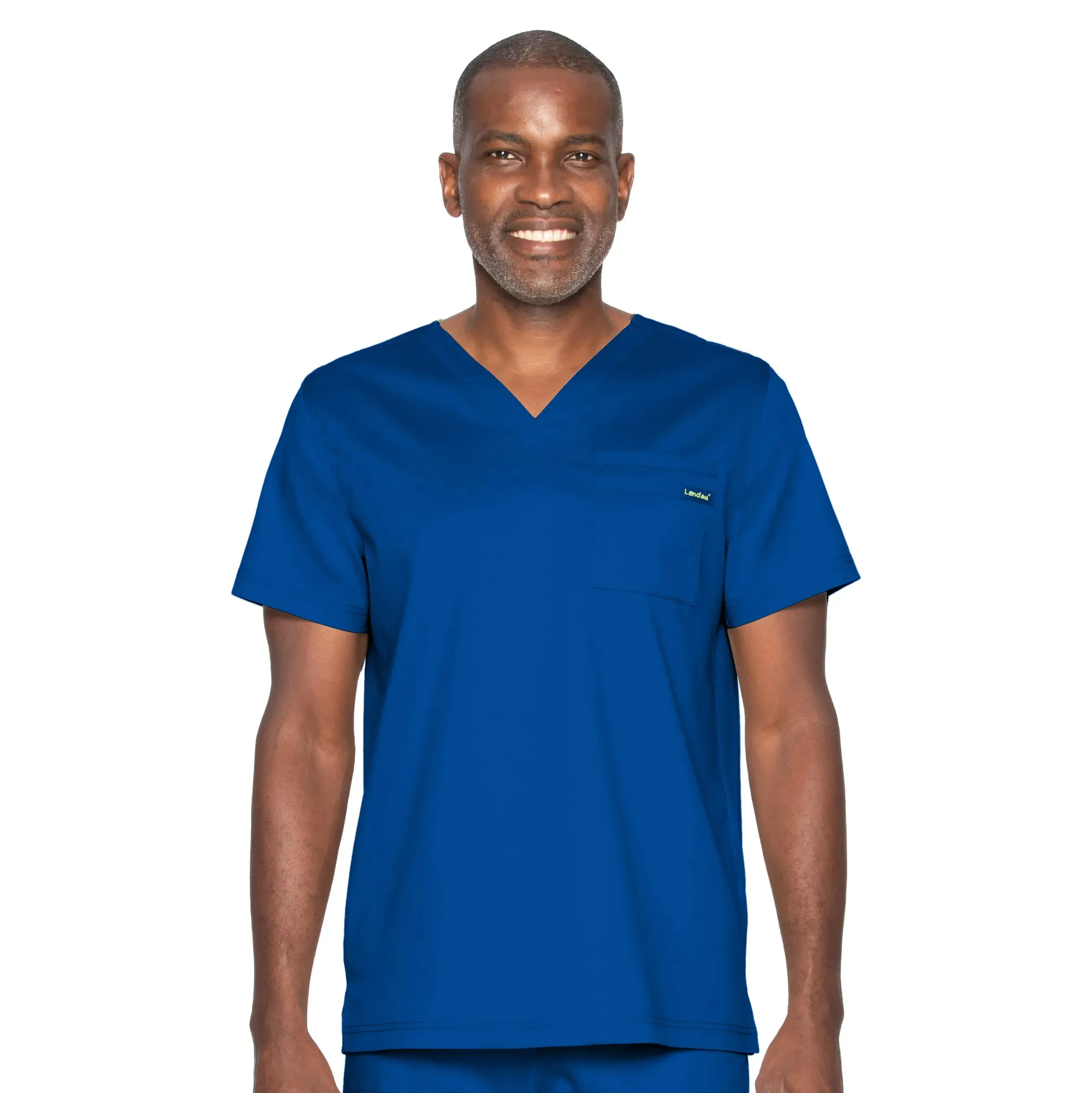 Landau ProFlex Men's 2-Pocket V-Neck Scrub Top