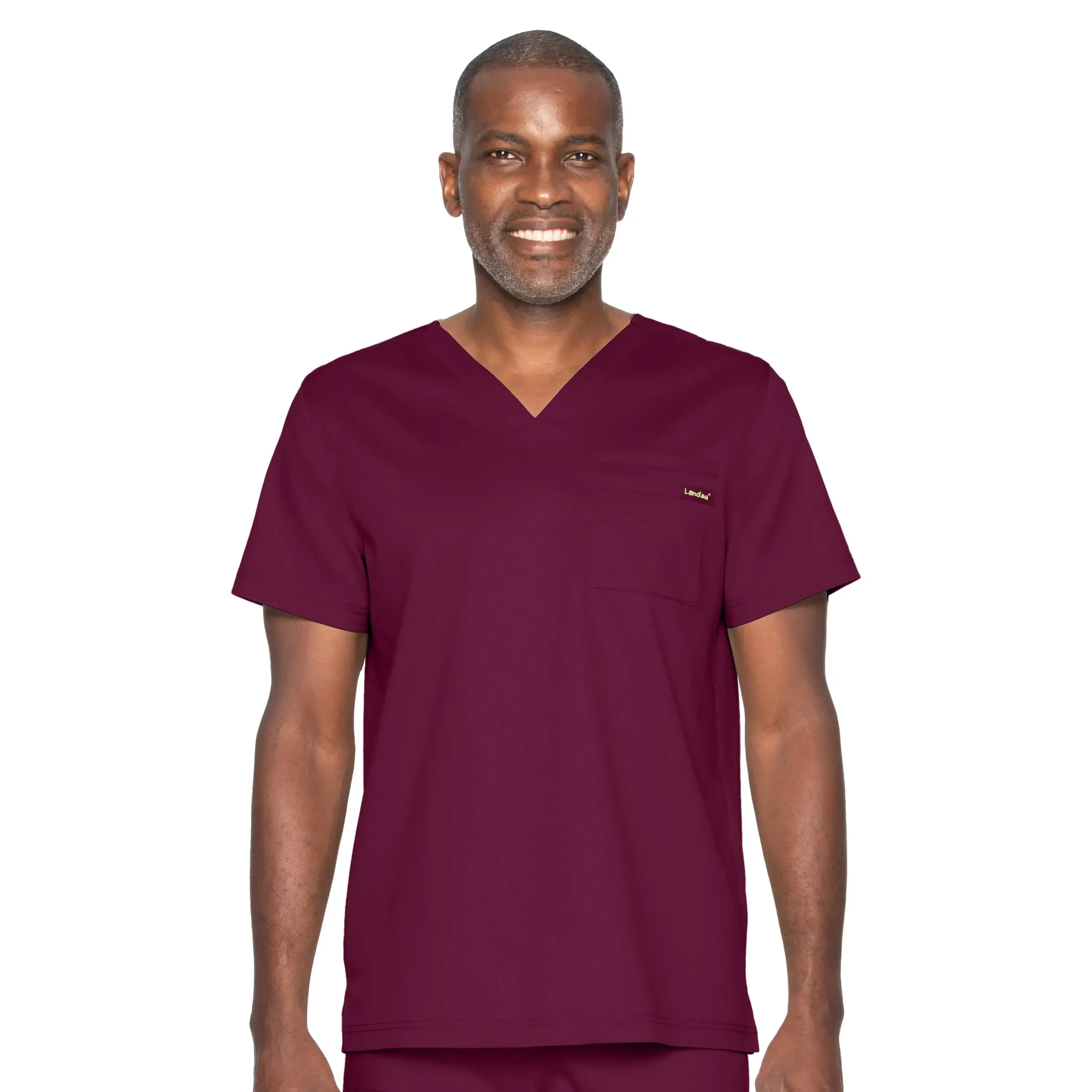 Landau ProFlex Men's 2-Pocket V-Neck Scrub Top