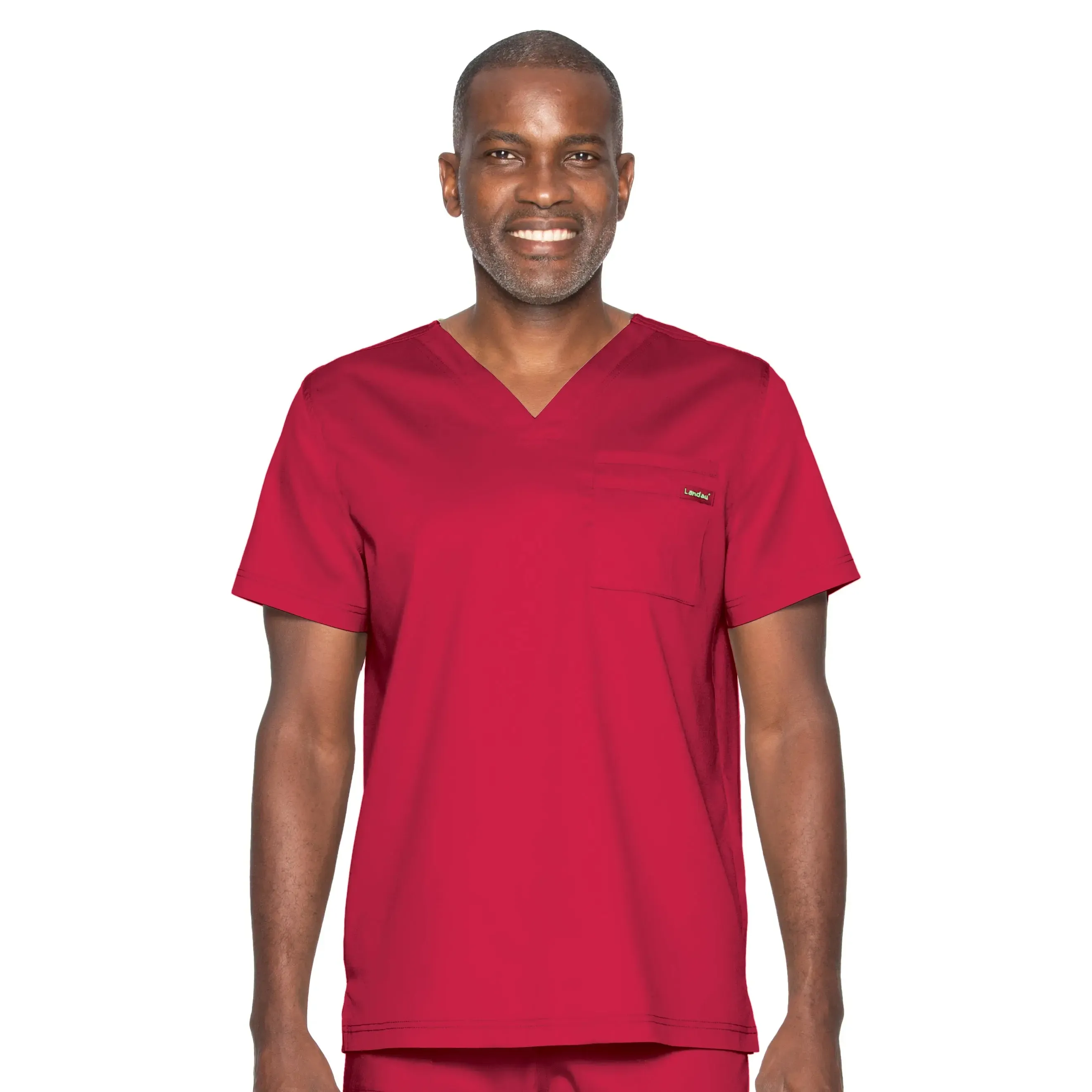 Landau ProFlex Men's 2-Pocket V-Neck Scrub Top