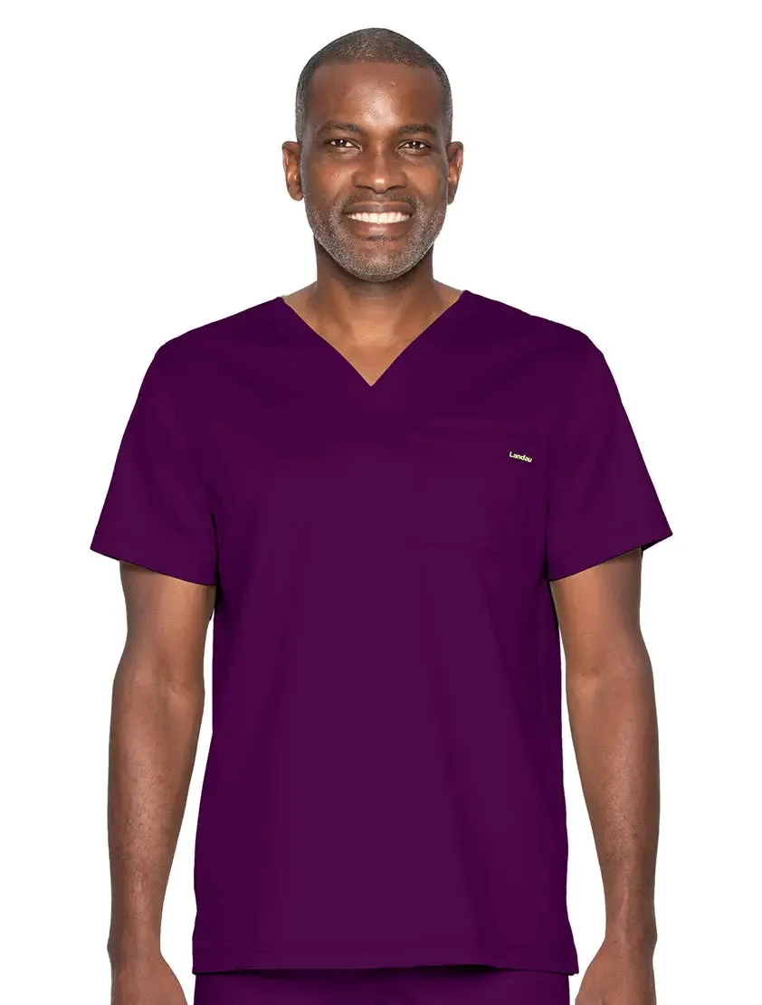 Landau ProFlex Men's 2-Pocket V-Neck Scrub Top