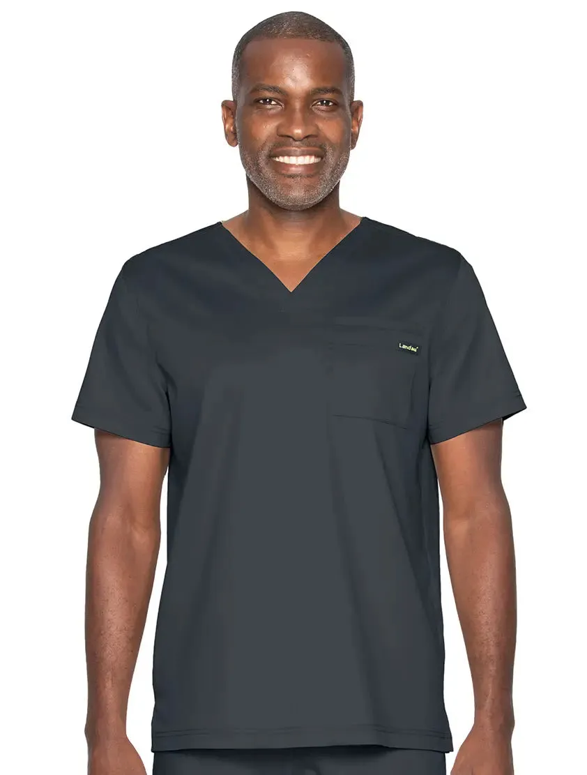 Landau ProFlex Men's 2-Pocket V-Neck Scrub Top
