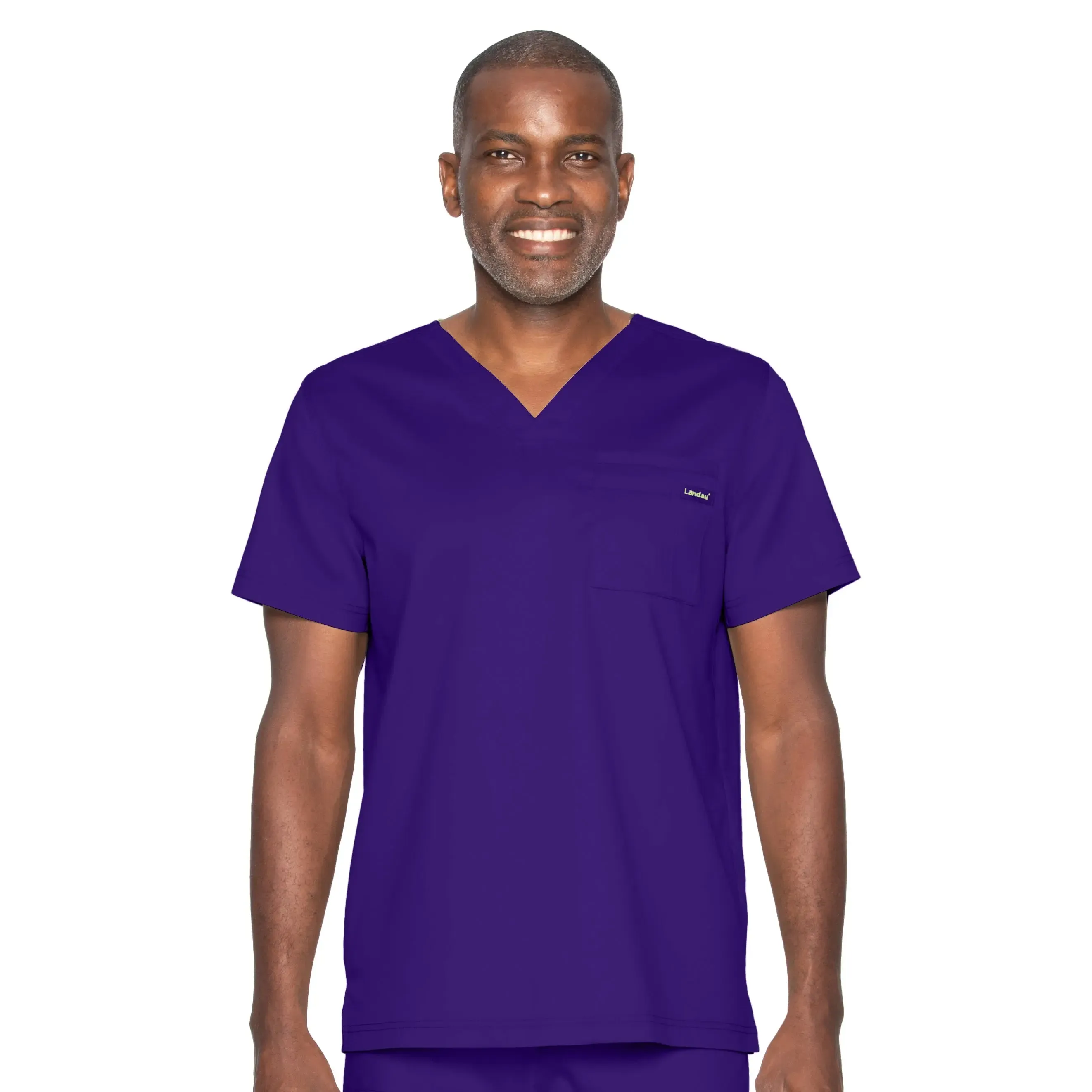 Landau ProFlex Men's 2-Pocket V-Neck Scrub Top