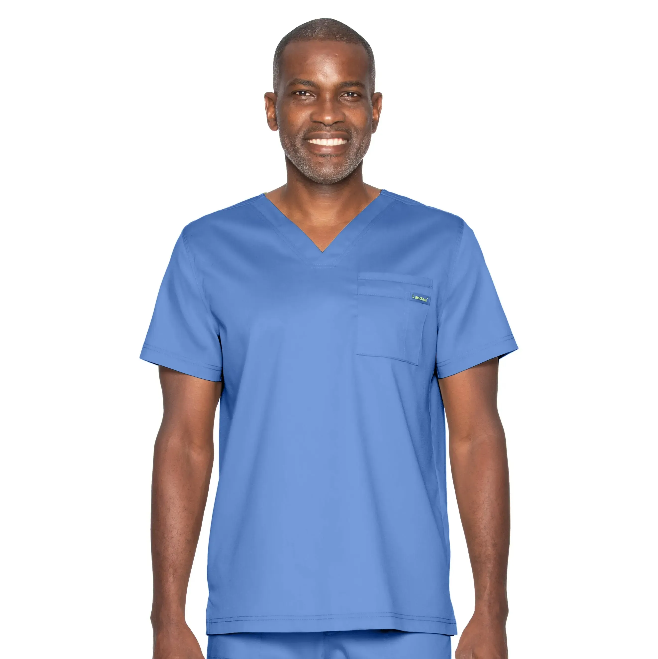 Landau ProFlex Men's 2-Pocket V-Neck Scrub Top
