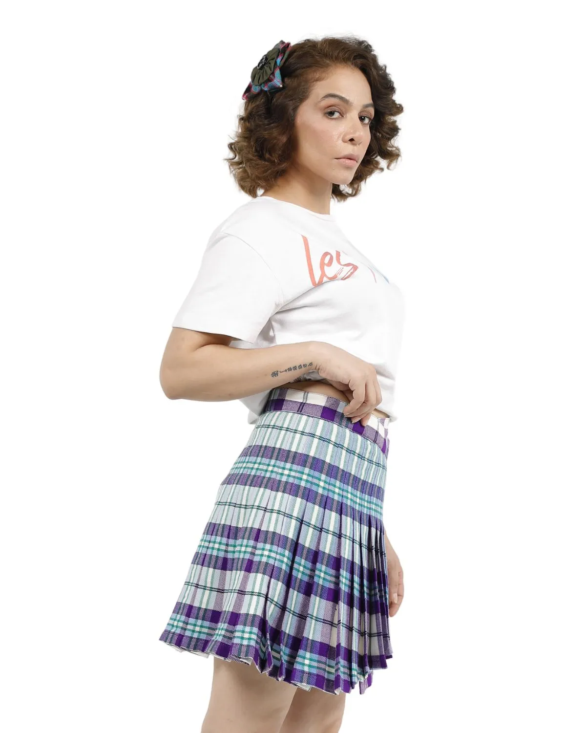 Lassie Wrap Plaid Skirt