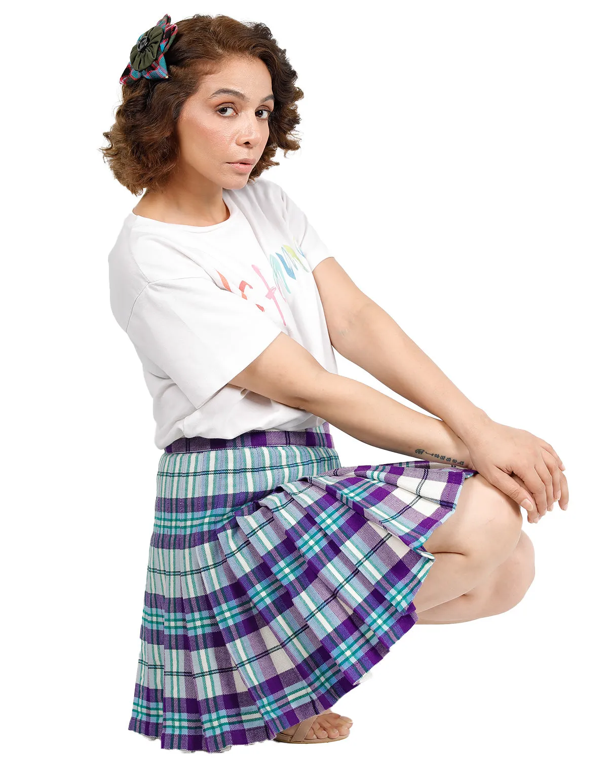 Lassie Wrap Plaid Skirt